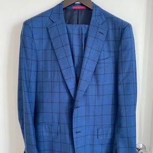 ISAIA Windowpane Wool Two-piece Suit